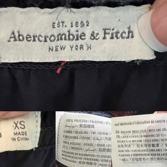 Boho Ruffle V-Neck Mini Dress Floral Pink Rust – Abercrombie XS - Picture 12 of 17